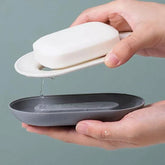 Waterfall Draining Soap Dish Holder Tray